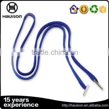 custom logo printing round cord lanyard