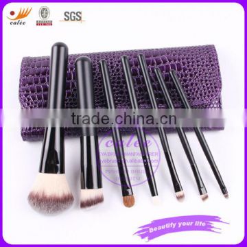 7pcs crocodile bag brushes cosmetic set for women