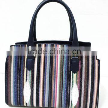 SMART CASUAL LADIES HANDBAGS, TOP HANDLE HANDBAGS WITH ADJUSTABLE SHOULDER STRAP, HIGH QUALITY GENUINE STINGRAY BAGS photo-4