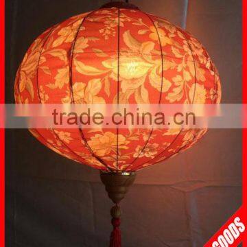 personized latest design round jacquard lantern in red color