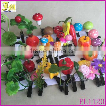 Wholesale Asia Crazy Super Popular Children Boutique Hair Accessories Magical Artificial Flower Fruit Hair Clip Design