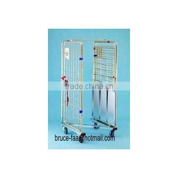 Z Frame nestable turnover trolley/steel mesh cage pallet