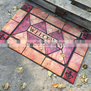 Wholesale Recycled Rubber Flocking Door Mat