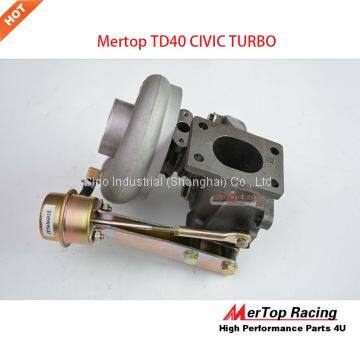 Mertop UPGRADE T25 TD40 CIVI* RACING TURBINERACING TURBINE TURBO for D15 D16 .0.66 AR 76 TRIM 420+HP photo-5