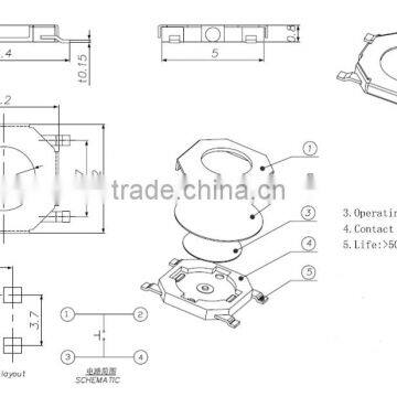 TS4408 Tactile Switch,4*4*0.8 Smd Tact Switch^ photo-2