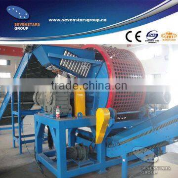 Automatic waste tyre recycling machine