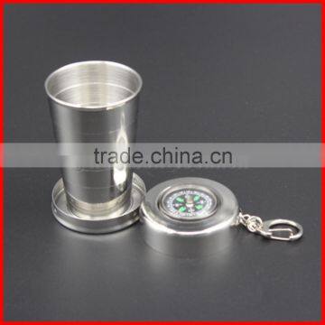 Wholesale Stainless Steel Folding Cup Folding Telescopic Cup Outdoor Folding Cup 304 Folding Cup Camping Climbing on Foot photo-6