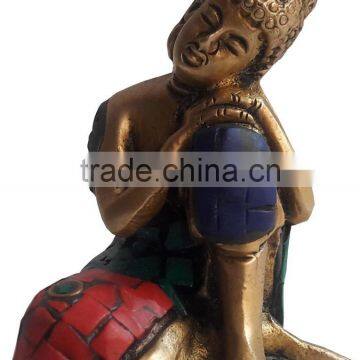 buddha with blue stone work