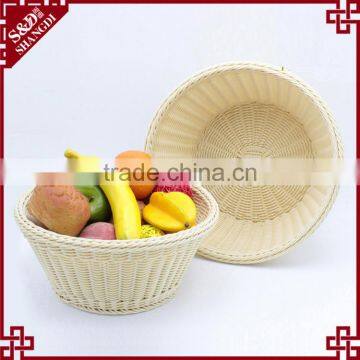 Wholesale Custom Made Round Fruit Basket Beige Color Bulk Wicker Baskets photo-5