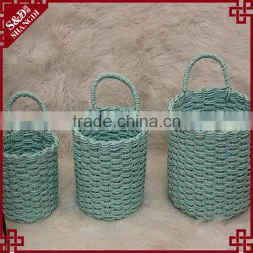 Exquisite handcraft artificial flower holder stackable decorative baskets