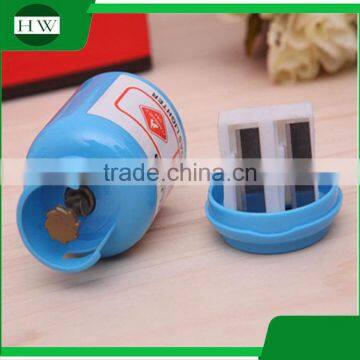 Portable Plastic Colorful Funny Child Cartoon Gas Bottle Tank Cylinder Double Pencil Sharpener photo-4
