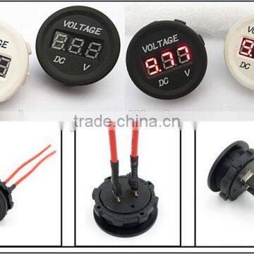 White Car Marine Truck Bus Auto Voltmeter Voltage Gauge Tester Volt Meter photo-2