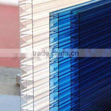 Two wall polycarbonate sheet for greenhouse and awning