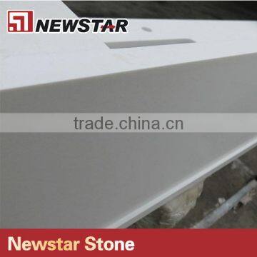 Newstar Hotel Project Pearl White Quartz Stone Vanity Top photo-3