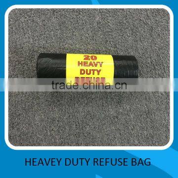 heavy duty black garbage bag/flat black garbage/plastic garbage bag
