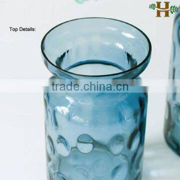 Blown Desktop Decoration Glass Jar Decorative Fiber Glass Flower Vase