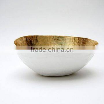 Two tone Metal bowls with inside gold color and outside different colors available