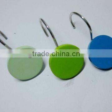 Shower curtain decorative resin hooks