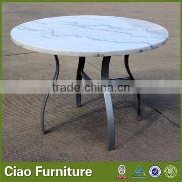 Outdoor Round Marble Top Dining Table