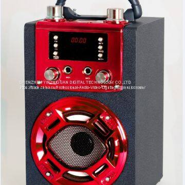 Portable Karaoke Wooden Bluetooth Speaker Box photo-2