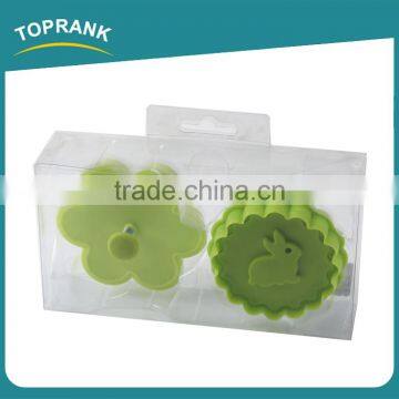 Toprank Custom Rabbit And Flower Shaped 2pcs 3D Cookie Press Plunger Cookie Stamp Plastic Mini Cookie Cutter Set With Handle photo-4