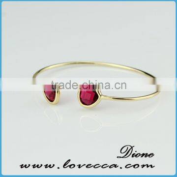 Ladies Fancy Designer Fashion Fancy Bangles Copper Glass Birthstone Charm Bangle photo-4