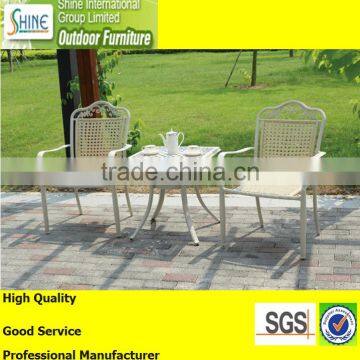 Outdoor furniture luxury patio casting aluminum chairs with table(2+1)