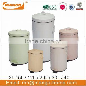 Colorful Round Metal Pedal Rubbish Bin photo-5