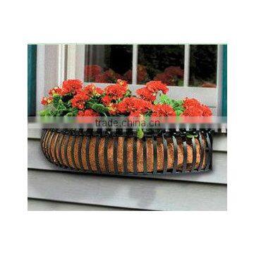 wrought iron flower window box