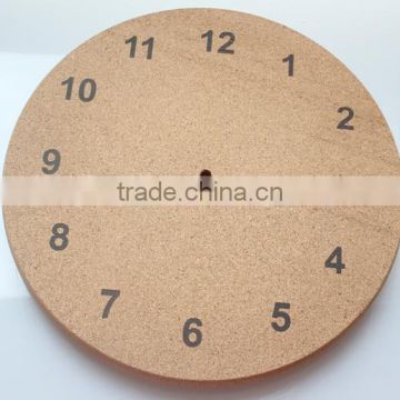 3D natural house decoration cork clock