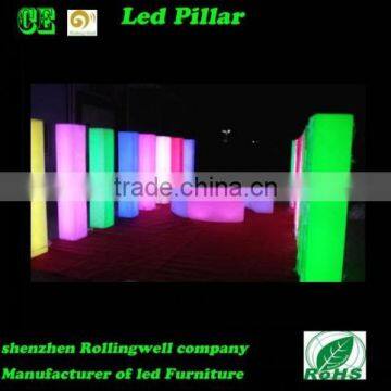 LED roman lighted columns / led square down wedding column