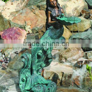 Garden Decoration Metal Craft Small Bronze Hippo Water Fountain photo-2