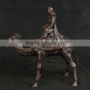 Bronze Arab on Camel Statue photo-2