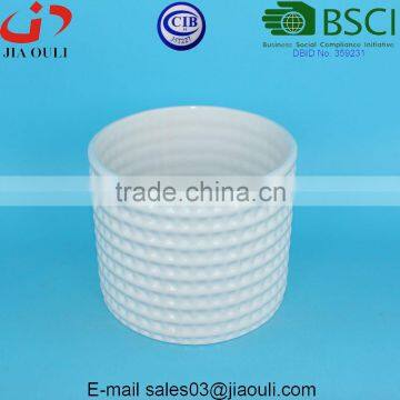 BSCI Audit Factory Home and Garden Decor Pineapple Shape Ceramic Plant Pots With Square Lattices photo-3