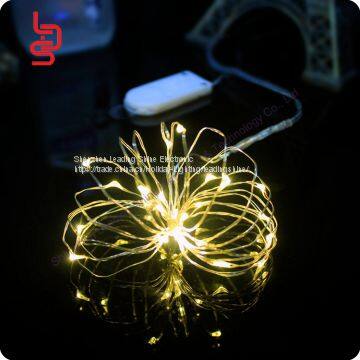20 led 10 cm spacing Warm white copper string fairy light