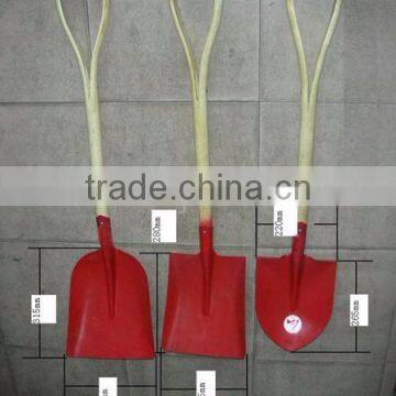 D or Y grip and wooden handle 50Mn steel shovel