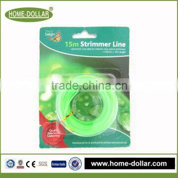 1.65MMX15M spare parts professional grade original nylon grass trimmer line for brush cutter