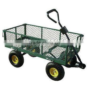 Heavy duty garden steel mesh tool cart