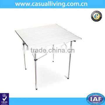 Outdoor Easy Set Up Portable Lightweight Folding Aluminum Picnic Table - Silver Color
