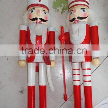 2015 New 14" Wooden Nutcracker soldier Red and White