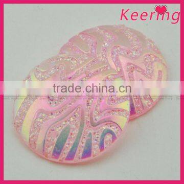 decorative flat back pink round crystal stone for 2016