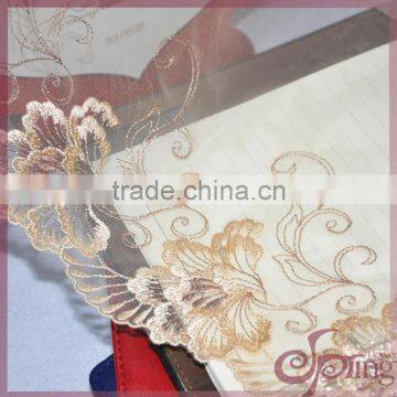 Yellow Floral Silver Metallic Yarn Embroidered Fabric Lace Trimming for Bra,lingerie photo-2