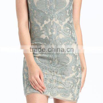 2017 Latest Design Photo For Lady Midi Embroidered Dress photo-3