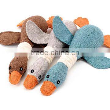 Cute Hotsale Promotion Kids Stuffed Duck Toy for Dog Green photo-4