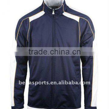 High quality soccer training jersey top,navy with white jogging uniform,custom polyester sportwear