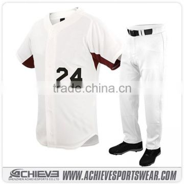 100% polyester game baseball wear sublimation club baseball jerseys team baseball shirts