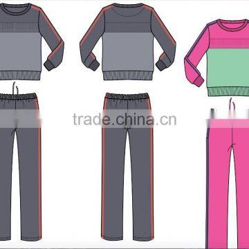 2016 new design Trainer tops and pants sets for Women Ladies sportwear suits