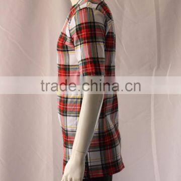 Cotton All Over Printed Tartan t Shirts Men photo-2