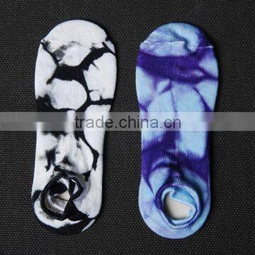 Custom design Tie-dyeing men sublimation low cut socks