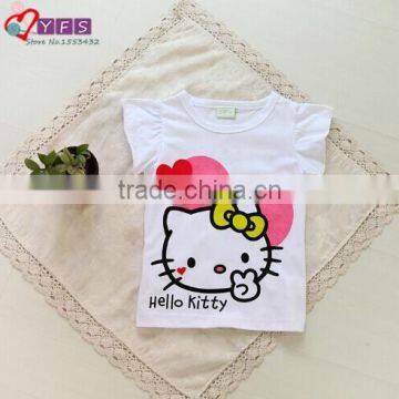 New Clever Baby Girls Hello Kitty Tshirt Children Kt Short Sleeve 100%Cotton T-shirt Tees Kids Summer Clothes photo-4
